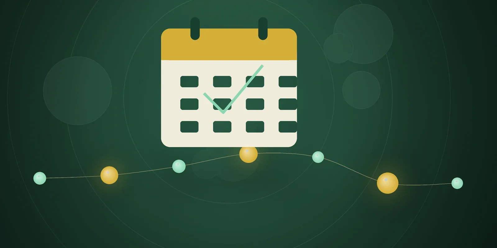 Illustrated cover: a calendar with a mint check mark on a deep green background
