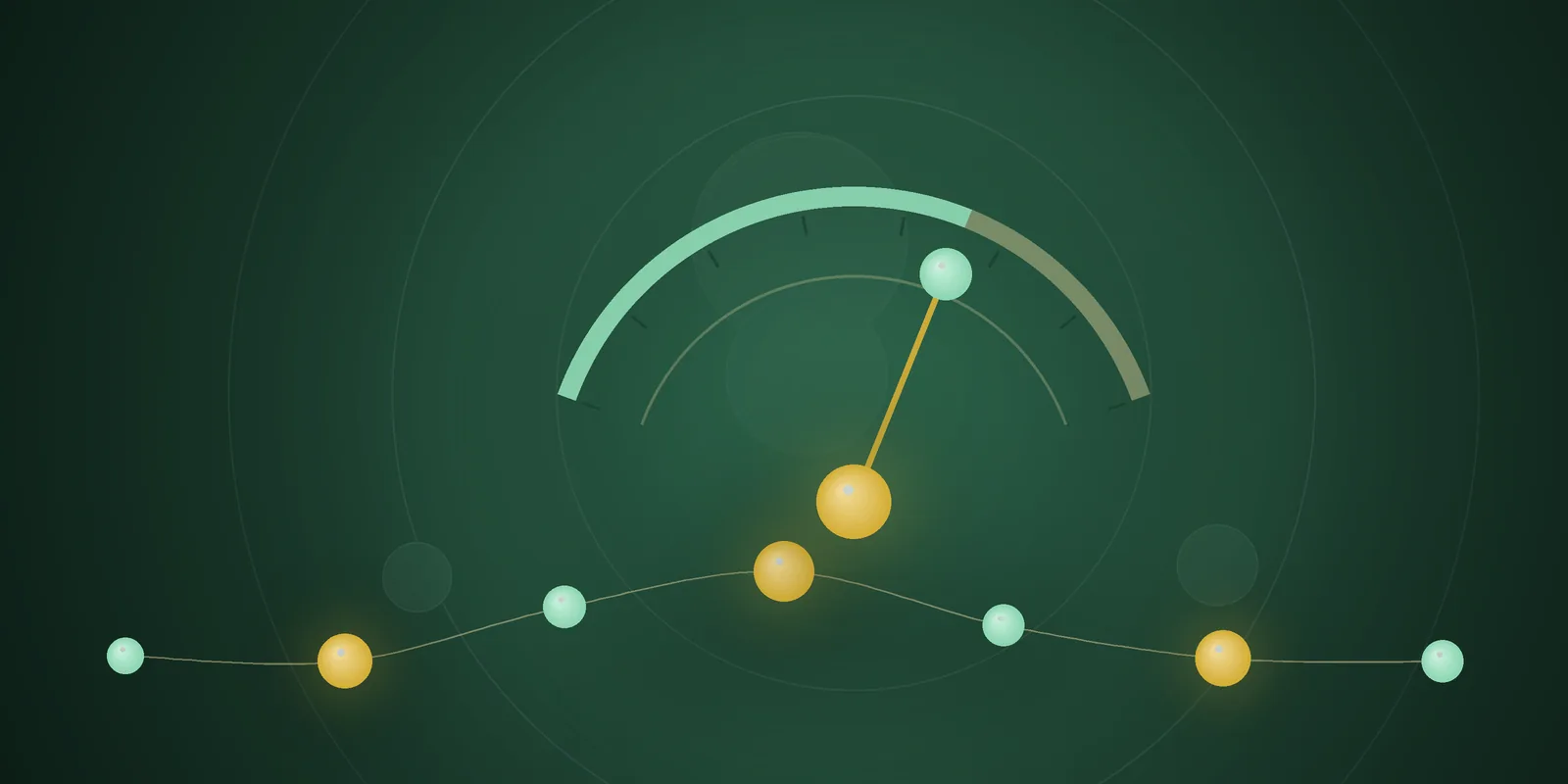 Illustrated cover: a progress gauge in mint and gold on a deep green background