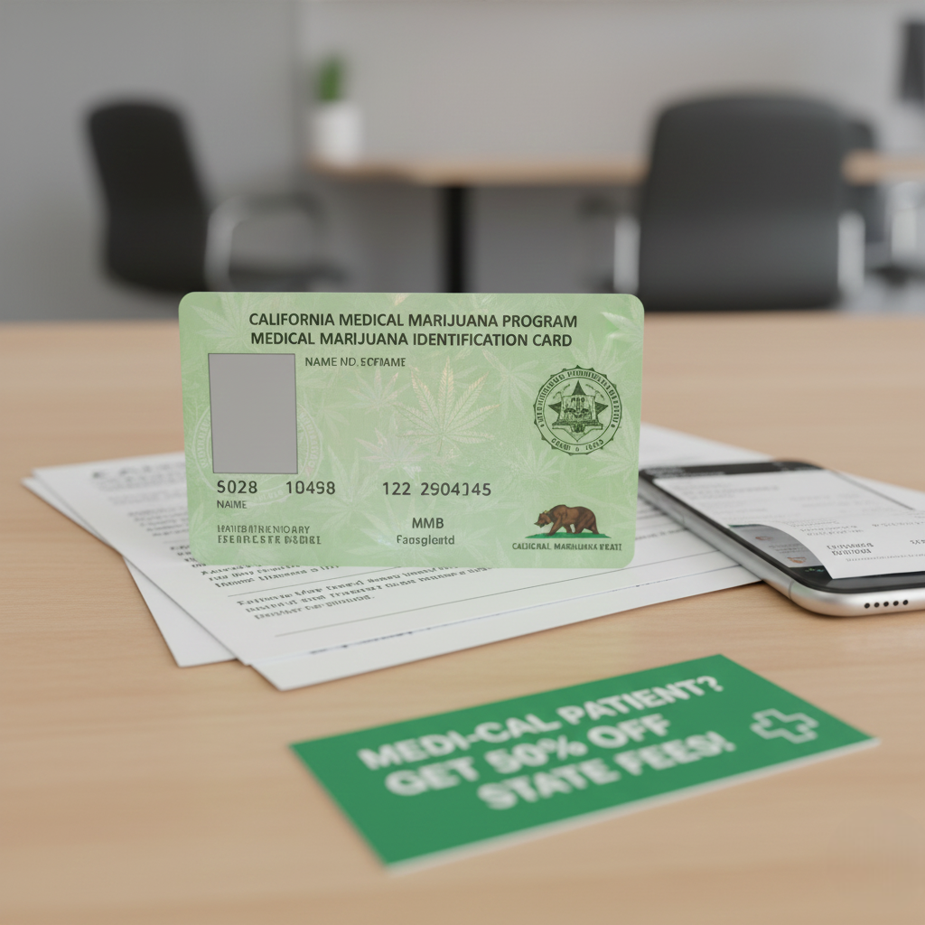 A California Medical Marijuana Identification Card issued by a county health department